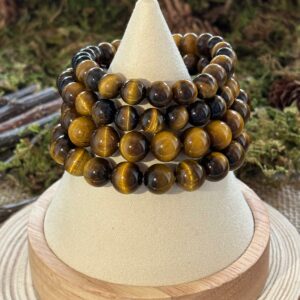 Bracelet Oeil de Tigre – perles rondes (8 ou 10 mm)