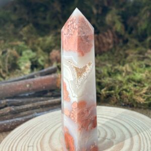Tour Agate Rose Druzy