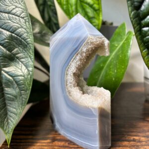Tour Géode Agate Blue Lace (Agate Dentelle Bleue)