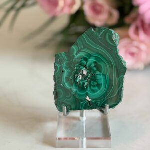 Tranche de Malachite + Support