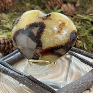 Coeur Septaria Druzy + Support