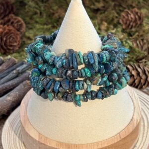 Bracelet Azurite – perles baroques (chips)