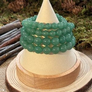 Bracelet Aventurine Verte – perles rondes (8 ou 10 mm)