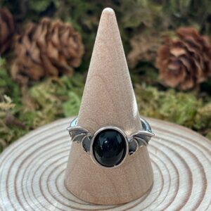 Bague Onyx, Argent S925 (Chauve-souris)