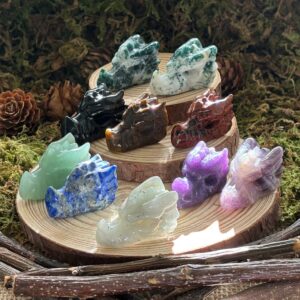 Mini Tête de Dragon – Choisissez votre pierre parmi 9 variétés