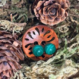 Boucles d’oreilles Malachite, Argent S925