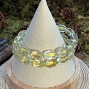Bracelet Citrine – perles ovales