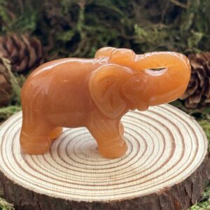 Eléphant, Aventurine Orange