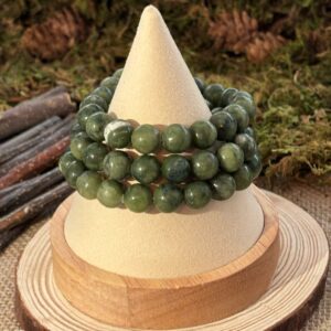 Bracelet Jade Vert de Chine – perles rondes (10 mm)
