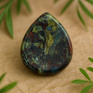Goutte Anti-Stress (Worry Stone) en Jaspe Sang De Dragon