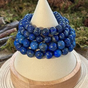 Bracelet Lapis Lazuli – perles rondes (8 ou 10 mm)