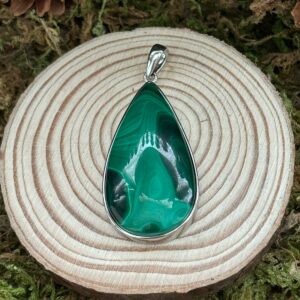 Pendentif Malachite, Argent S925