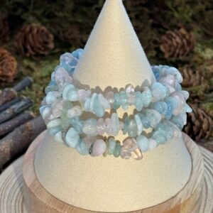 Bracelet Morganite Multicolore – perles baroques (chips)