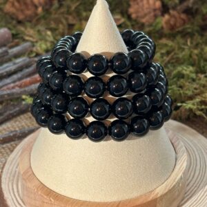 Bracelet Onyx – perles rondes (8 mm)
