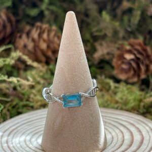 Bague Topaze Bleue, Argent S925 (ADN)