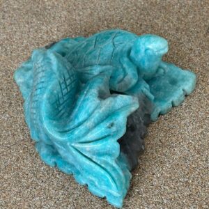 Sculpture Tortue & Poisson, Amazonite