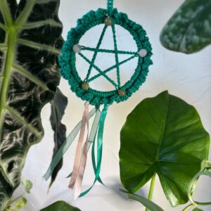 Pentacle du Cœur Vert (Jade Néphrite & Quartz Rose)