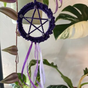 Pentacle Gardien de la Sagesse (Améthyste & Cristal de Roche Mate)