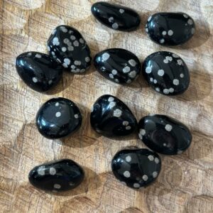 Pierre roulée, Obsidienne Flocon de Neige