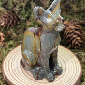 Chat Sphynx, Agate Feuille de Bambou