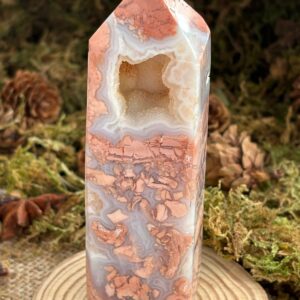 Tour Agate Rose Druzy