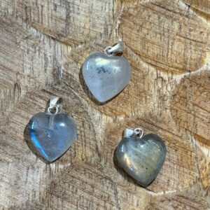 Pendentif Labradorite petit coeur, Argent S925