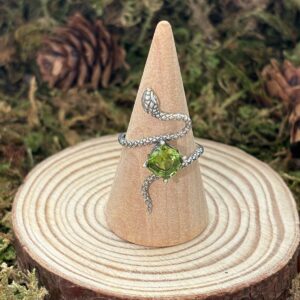 Bague Péridot, Argent S925 (Serpent)
