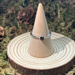 Bague Spinelle Noire, Argent S925