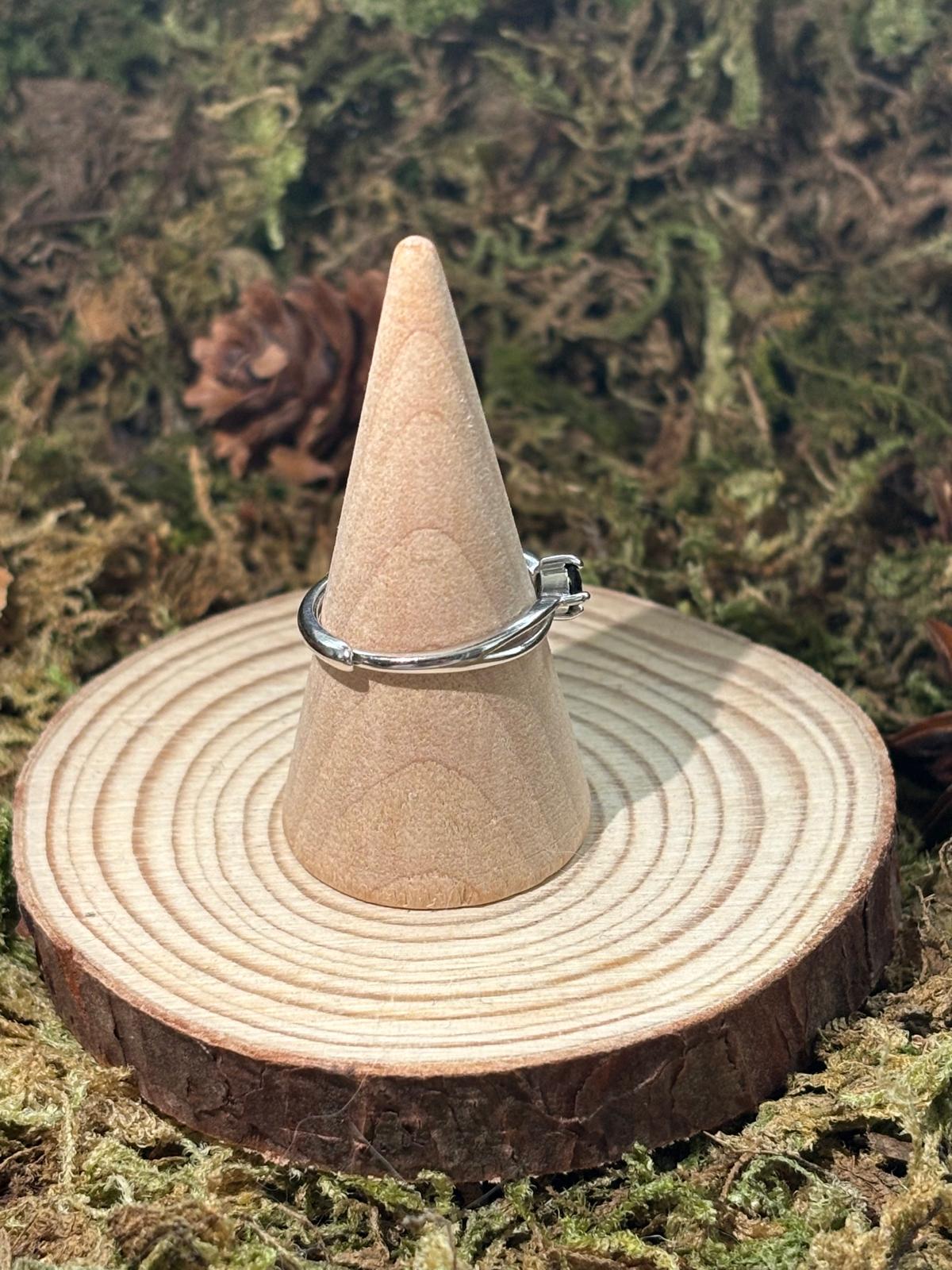 Bague Spinelle Noire, Argent S925 2