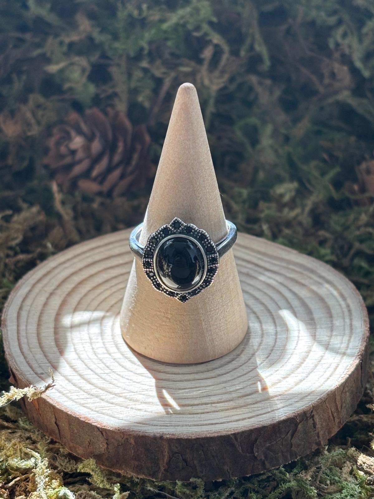 bague tourmaline et spinelle noire 1