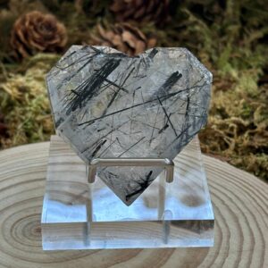 Coeur Quartz Tourmaline + Support