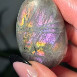 Galet, Labradorite Violette et Dorée