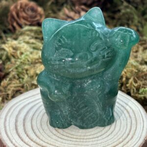 Maneki-neko le chat porte-bonheur, Aventurine Verte