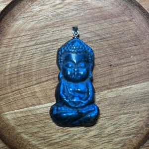 Pendentif Bouddha Labradorite, Argent S925