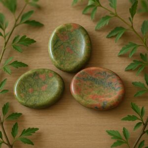Galet Anti-Stress (Worry Stone) Unakite
