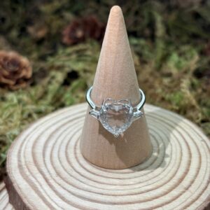 Bague Cristal de Roche, Argent S925 (Coeur)
