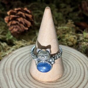 Bague, Cyanite Bleue (Maneki-neko)