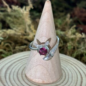 Bague Grenat Violet, Argent S925 (Renard)