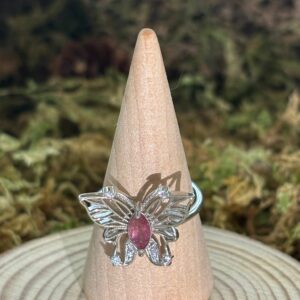 Bague Tourmaline Rose, Argent S925 (Papillon)