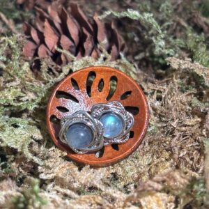 Boucles d'oreilles Labradorite, Argent S925 (Fleur)