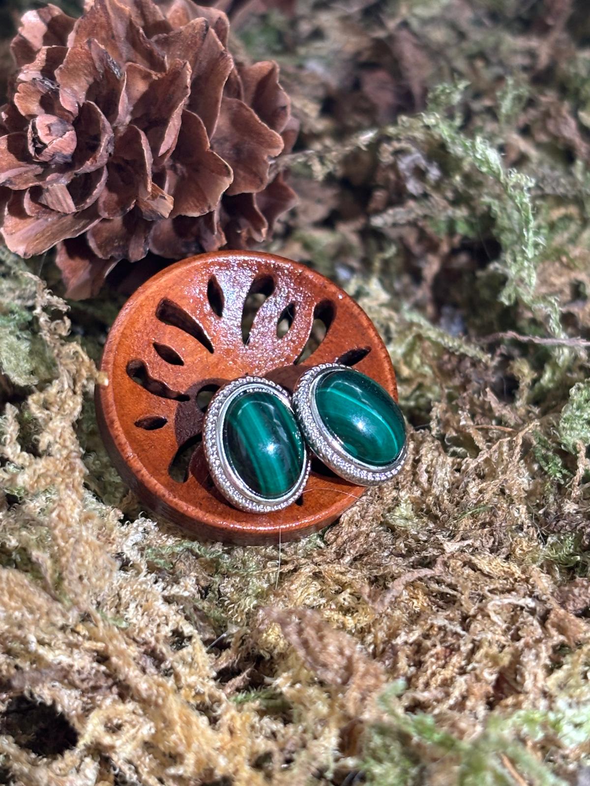 boucles-d-oreilles-argent-malachite-ovale-1