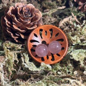 Boucles d’oreilles Quartz Rose, Argent S925