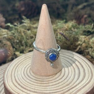 Bague Lapis Lazuli, Argent S925 - anti-stress tournante 