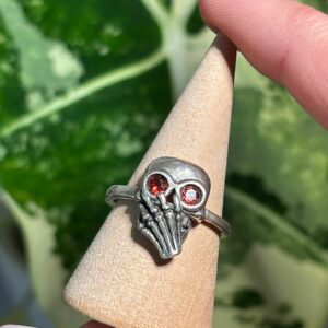 Bague Squelette, Grenat - Argent S925