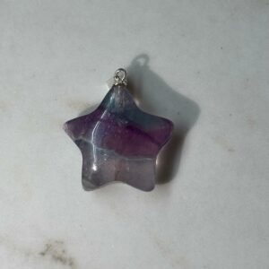 Pendentif Fluorine, Argent S925 (étoile)