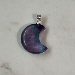 Pendentif Fluorine, Argent S925 (lune)